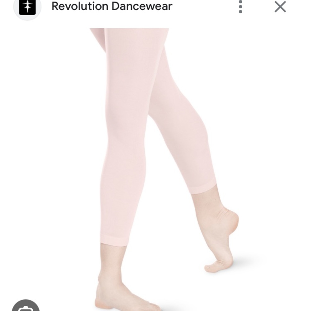 NWT Revolution Dancewear Children’s footless tights, size MC, classic pink